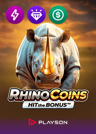 Rhino Coins Hit the Bonus by Playson slot game